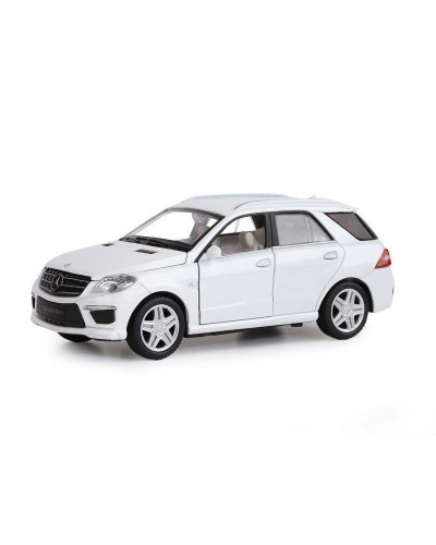 Машина "АВТОПАНОРАМА" Mercedes-Benz ML63 AMG, белый, 1/32, свет, звук, инерция, в/к 17,5*13,5*9 см