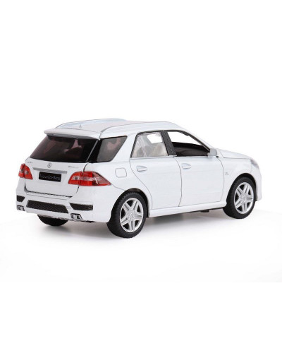 Машина "АВТОПАНОРАМА" Mercedes-Benz ML63 AMG, белый, 1/32, свет, звук, инерция, в/к 17,5*13,5*9 см