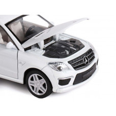 Машина "АВТОПАНОРАМА" Mercedes-Benz ML63 AMG, белый, 1/32, свет, звук, инерция, в/к 17,5*13,5*9 см