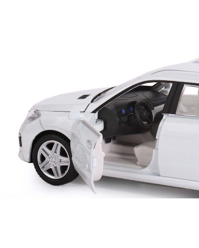 Машина "АВТОПАНОРАМА" Mercedes-Benz ML63 AMG, белый, 1/32, свет, звук, инерция, в/к 17,5*13,5*9 см
