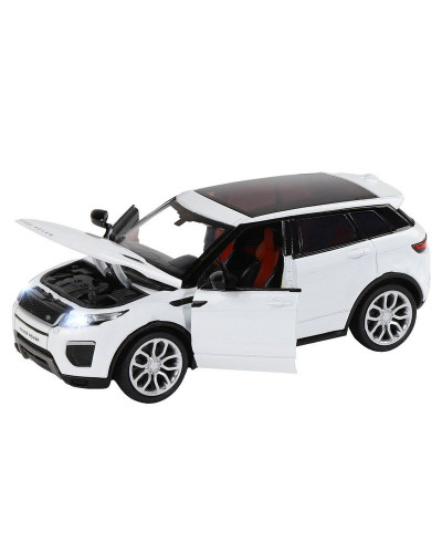 Машина "АВТОПАНОРАМА" Range Rover Evoque, белый, 1/32, свет, звук, инерция, в/к 17,5*13,5*9 см