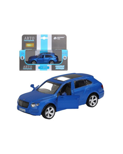 Машина "АВТОПАНОРАМА" BENTLEY BENTAYGA, синий, 1/45, инерция, в/к 17,5*12,5*6,5 см