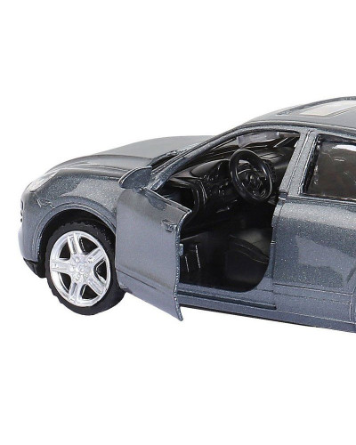Машина "АВТОПАНОРАМА" Porsche Cayenne S, серый перламутр, 1/43, инерция, в/к 17,5*12,5*6,5 см