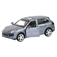 Машина "АВТОПАНОРАМА" Porsche Cayenne S, серый перламутр, 1/43, инерция, в/к 17,5*12,5*6,5 см
