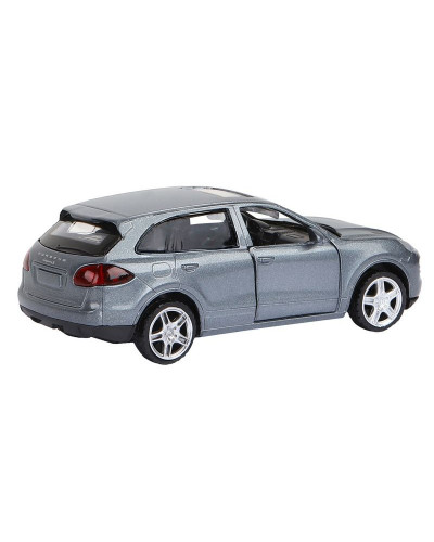 Машина "АВТОПАНОРАМА" Porsche Cayenne S, серый перламутр, 1/43, инерция, в/к 17,5*12,5*6,5 см