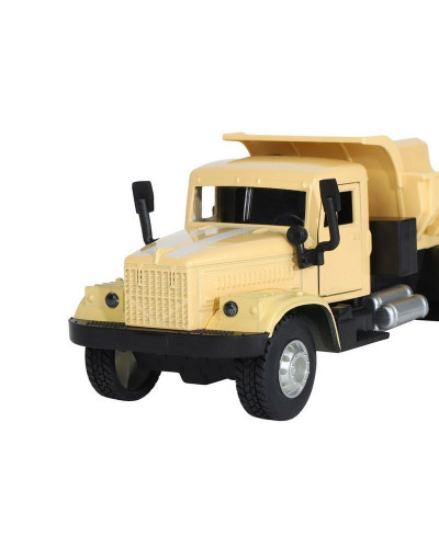 Машина "АВТОПАНОРАМА" "Грузовик", хаки бежевый, 1/32, свет, звук, инерция, в/к 24*8*10 см