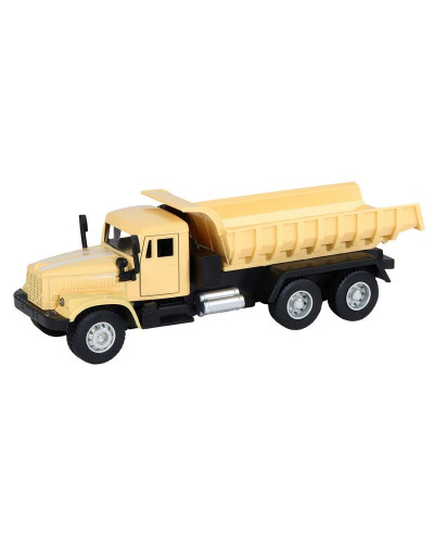 Машина "АВТОПАНОРАМА" "Грузовик", хаки бежевый, 1/32, свет, звук, инерция, в/к 24*8*10 см