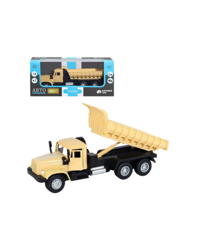 Машина "АВТОПАНОРАМА" "Грузовик", хаки бежевый, 1/32, свет, звук, инерция, в/к 24*8*10 см