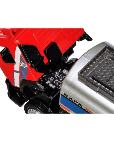 Машина "АВТОПАНОРАМА" Volvo бензовоз, красный, 1/50, свет, звук, в/к 28*14*10 см