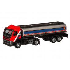 Машина "АВТОПАНОРАМА" Volvo бензовоз, красный, 1/50, свет, звук, в/к 28*14*10 см