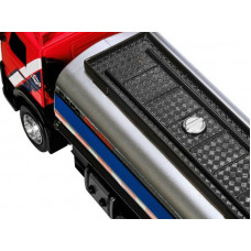 Машина "АВТОПАНОРАМА" Volvo бензовоз, красный, 1/50, свет, звук, в/к 28*14*10 см