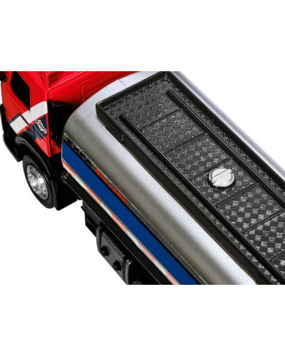 Машина "АВТОПАНОРАМА" Volvo бензовоз, красный, 1/50, свет, звук, в/к 28*14*10 см