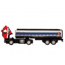 Машина "АВТОПАНОРАМА" Volvo бензовоз, красный, 1/50, свет, звук, в/к 28*14*10 см