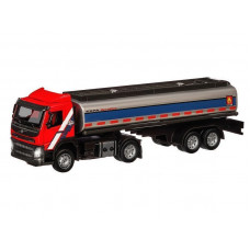 Машина "АВТОПАНОРАМА" Volvo бензовоз, красный, 1/50, свет, звук, в/к 28*14*10 см