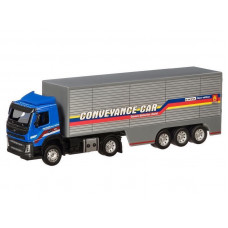 Машина "АВТОПАНОРАМА" Volvo, синий, 1/50, свет, звук, в/к 28*14*10 см