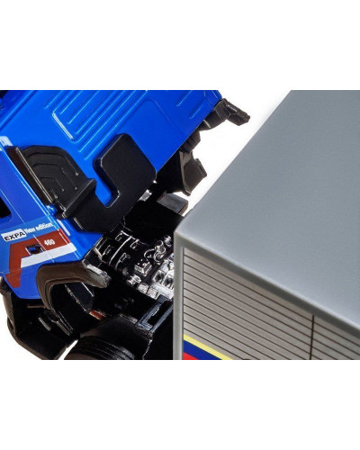 Машина "АВТОПАНОРАМА" Volvo, синий, 1/50, свет, звук, в/к 28*14*10 см