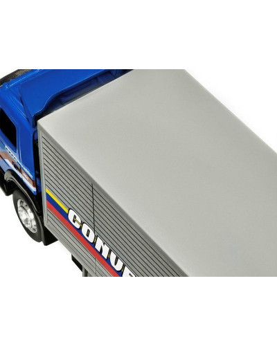 Машина "АВТОПАНОРАМА" Volvo, синий, 1/50, свет, звук, в/к 28*14*10 см