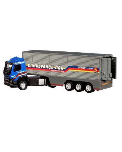 Машина "АВТОПАНОРАМА" Volvo, синий, 1/50, свет, звук, в/к 28*14*10 см