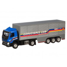 Машина "АВТОПАНОРАМА" Volvo, синий, 1/50, свет, звук, в/к 28*14*10 см