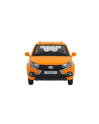 Машина "АВТОПАНОРАМА" LADA GRANTA CROSS,оранж, 1/24, свет, звук, инерция, в/к 24,5*12,5*10,5 см