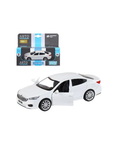 Машина "АВТОПАНОРАМА" KIA K7, белый, 1/41, инерция, в/к 17,5*12,5*6,5 см