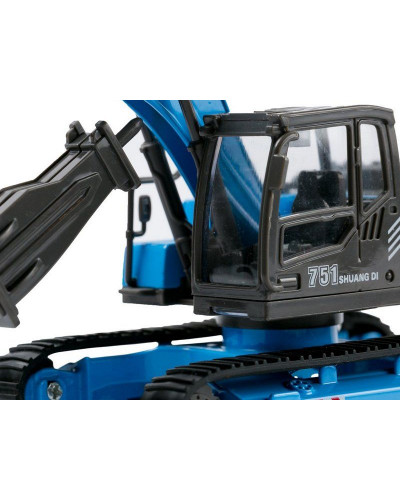 Машина "АВТОПАНОРАМА" Гидромолот, голубой, 1/50, свет, звук, в/к 25*10*13 см