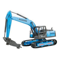 Машина "АВТОПАНОРАМА" Гидромолот, голубой, 1/50, свет, звук, в/к 25*10*13 см