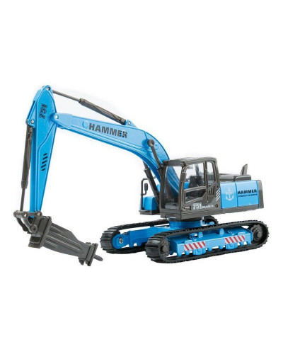 Машина "АВТОПАНОРАМА" Гидромолот, голубой, 1/50, свет, звук, в/к 25*10*13 см