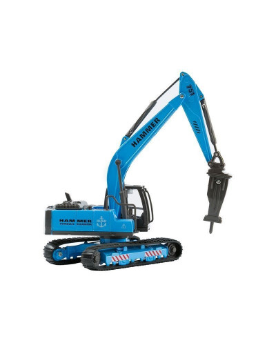 Машина "АВТОПАНОРАМА" Гидромолот, голубой, 1/50, свет, звук, в/к 25*10*13 см