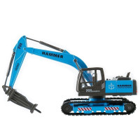 Машина "АВТОПАНОРАМА" Гидромолот, голубой, 1/50, свет, звук, в/к 25*10*13 см