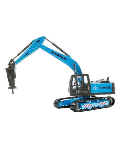 Машина "АВТОПАНОРАМА" Гидромолот, голубой, 1/50, свет, звук, в/к 25*10*13 см