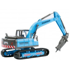 Машина "АВТОПАНОРАМА" Гидромолот, голубой, 1/50, свет, звук, в/к 25*10*13 см