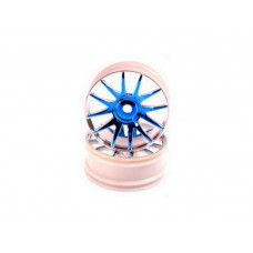 Диски колесные синий хром для шоссейных автомоделей Himoto 1/16, 2шт.