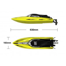 Радиоуправляемый катер Volantex RC Vector SR65 желтый 2.4G LiPo RTR