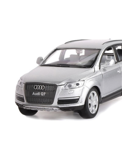 Машина "АВТОПАНОРАМА" Audi Q7, серебряный, 1/32, свет, звук, инерция, в/к 17,5*13,5*9 см