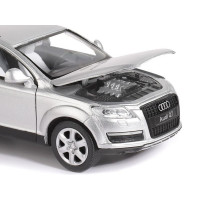 Машина "АВТОПАНОРАМА" Audi Q7, серебряный, 1/32, свет, звук, инерция, в/к 17,5*13,5*9 см