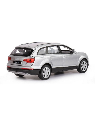 Машина "АВТОПАНОРАМА" Audi Q7, серебряный, 1/32, свет, звук, инерция, в/к 17,5*13,5*9 см