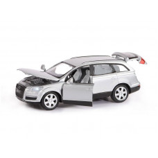 Машина "АВТОПАНОРАМА" Audi Q7, серебряный, 1/32, свет, звук, инерция, в/к 17,5*13,5*9 см