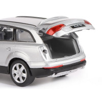 Машина "АВТОПАНОРАМА" Audi Q7, серебряный, 1/32, свет, звук, инерция, в/к 17,5*13,5*9 см