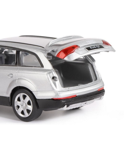 Машина "АВТОПАНОРАМА" Audi Q7, серебряный, 1/32, свет, звук, инерция, в/к 17,5*13,5*9 см