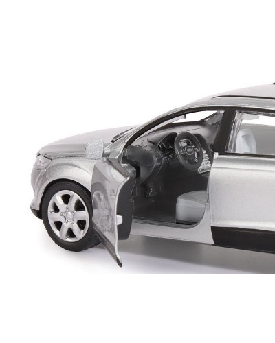 Машина "АВТОПАНОРАМА" Audi Q7, серебряный, 1/32, свет, звук, инерция, в/к 17,5*13,5*9 см