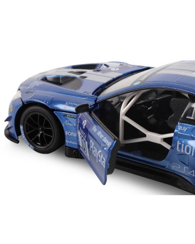 Машина "АВТОПАНОРАМА" BMW M6 GT3, синий, 1/24, свет, звук, в/к 24,5*12,5*10,5 см