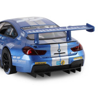 Машина "АВТОПАНОРАМА" BMW M6 GT3, синий, 1/24, свет, звук, в/к 24,5*12,5*10,5 см