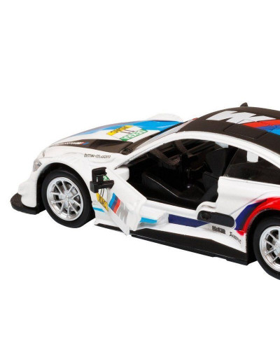 Машина "АВТОПАНОРАМА" BMW M4, 1/44, белый, инерция, откр. двери, в/к 17,5*12,5*6,5 см