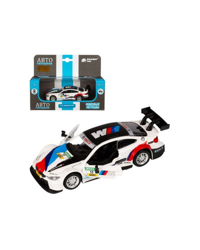 Машина "АВТОПАНОРАМА" BMW M4, 1/44, белый, инерция, откр. двери, в/к 17,5*12,5*6,5 см