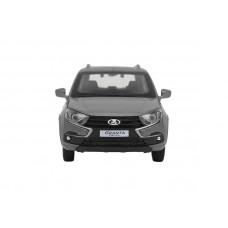 Машина "АВТОПАНОРАМА" LADA GRANTA CROSS, серый, 1/24, свет, звук, инерция, в/к 24,5*12,5*10,5 см