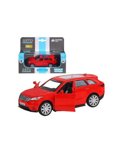 Машина "АВТОПАНОРАМА" Land Rover Range Rover Velar, красный, 1/42, инерция, в/к 17,5*12,5*6,5 см