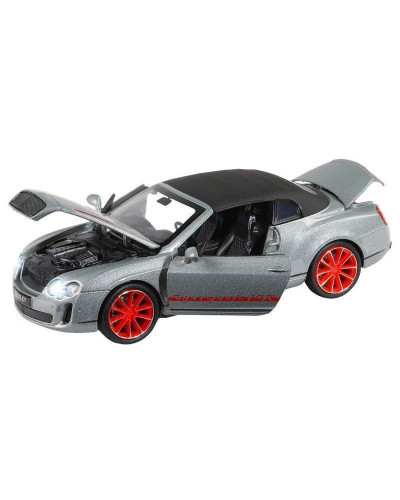 Машина "АВТОПАНОРАМА" Bentley Continental Supersports ISR, серебряный, 1/32, в/к 17,5*13,5*9 см
