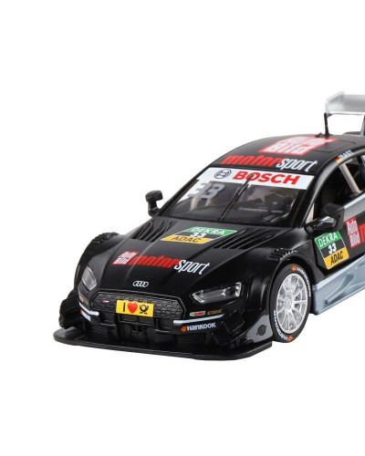 Машина "АВТОПАНОРАМА" Audi RS 5 DTM, черный матовый, 1/32, свет, звук, инерция, в/к 17,5*13,5*9 см
