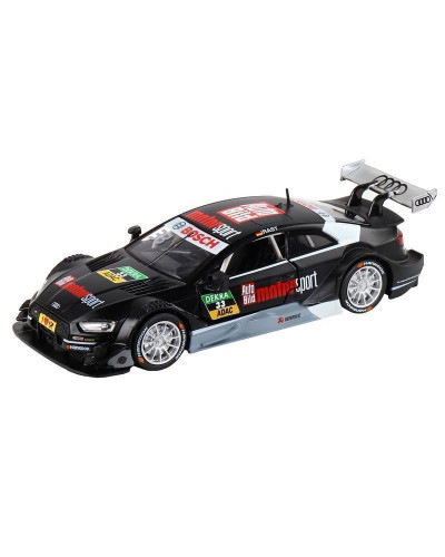 Машина "АВТОПАНОРАМА" Audi RS 5 DTM, черный матовый, 1/32, свет, звук, инерция, в/к 17,5*13,5*9 см